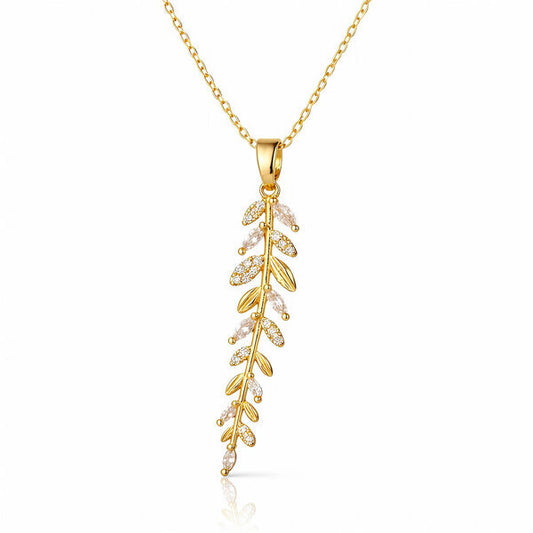 Folia Necklace – 18K Gold Plated Steel