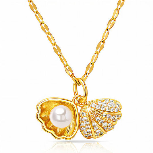 Perlita Necklace – 18K Gold Plated Steel